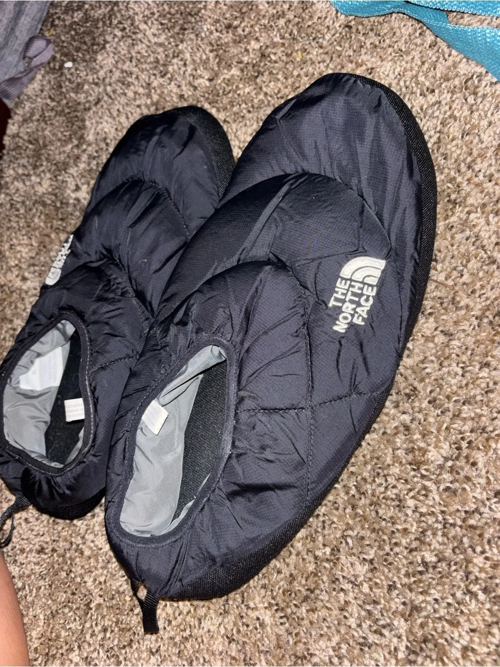 The North Face Black Quilted Insulated Slip-On Camp Mules